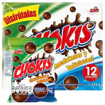 Chokis snack from colombia Corn balls covered in lots of chocolate  pck of 12 producto colombiano online
