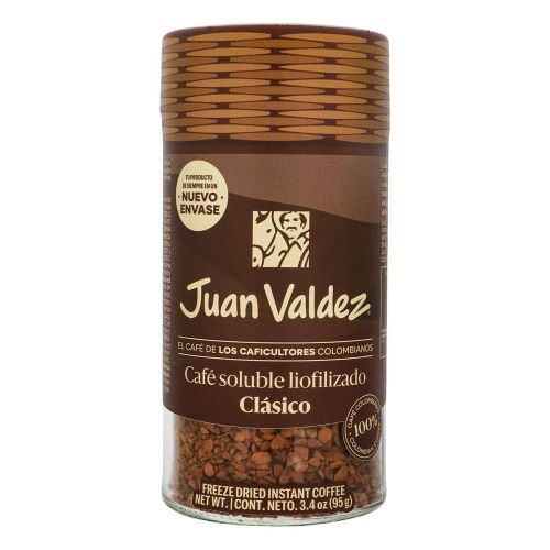 Juan Valdez Coffee Instant Freezed Dried Classic, (95gr/3.3 Oz) Cafe Juan Valdez soluble liofilizado clasico x95g