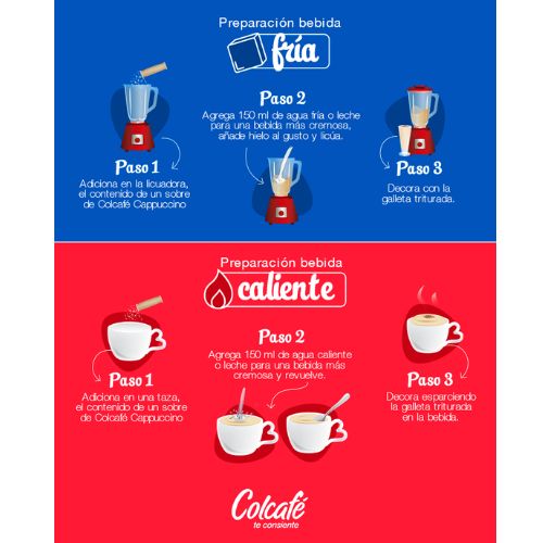 Colcafe hazelnut Capuccino Instant coffee Cafe instantaneo colcafe capuccino Avellana