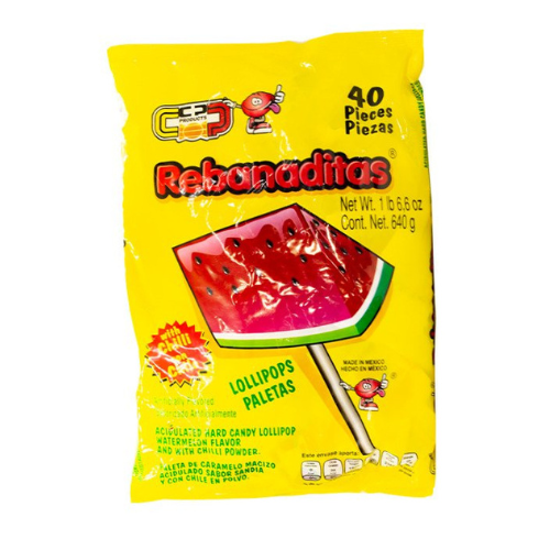 Rebanaditas / Watermelon Mexican Candy - 40 ct / Rebanaditas Dulce Mexicano de Sandía - 40 ct