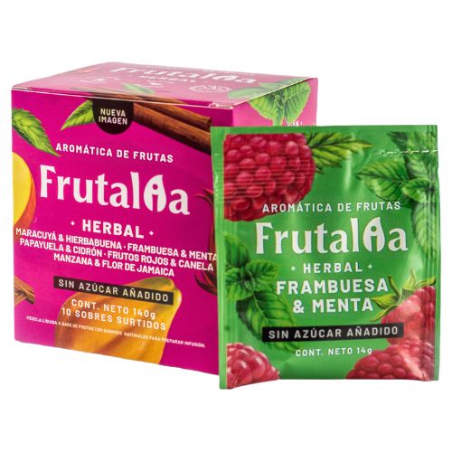 Liquid herbal fruit tea (30 tea bags) Frutalia aromatica de frutas colombia Fruit Tea Sampler, Pomegranate Blueberry, Peach Caramel and herbal fruits, aromaticas