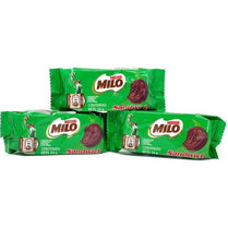 Galleta Milo is a colombian Cookie snack with a chocolate cream filling pck of 12 colombian food productos colombianos online
