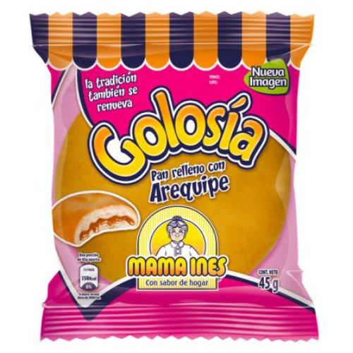 Golosia - Bread filled with Arequipe (Dulce de Leche) Pack of 6