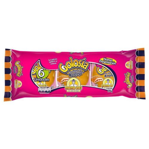 Golosia - Bread filled with Arequipe (Dulce de Leche) Pack of 6