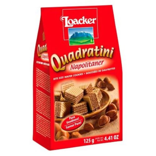 Loacker Quadratini Hazelnut Cube Wafers food