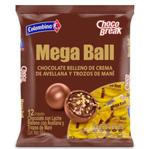 Chocobreak a Colombian chocolate filled with hazelnut cream and peanut pieces - Bag of 12 pieces Dulce Colombiano