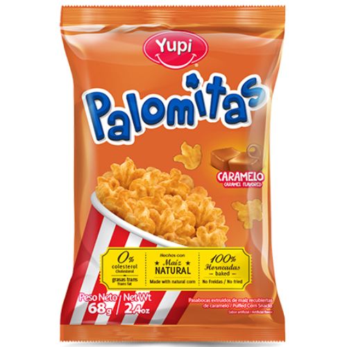 Palomitas Yupi Caramelo The most delicious Caramel popcorn-looking snack Colombian snacks Colombian food dulce colombiano mecato colombiano food