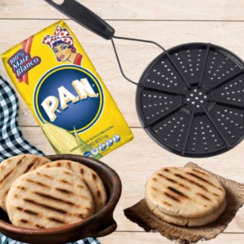 Parrilla para Arepas + Harina Pan food