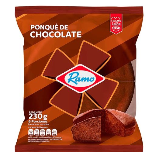 Ponque Ramo Chocolate x 230gr food
