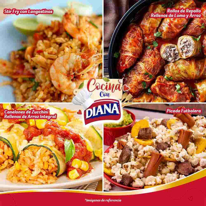 Coconut rice (3 Pack 500gr ea) Arroz de Coco Diana coconut rice flavored rice no artificial flavors or colors colombian food