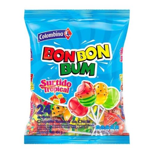 BonBonBum Surtido Tropical 24 Unidades Snack