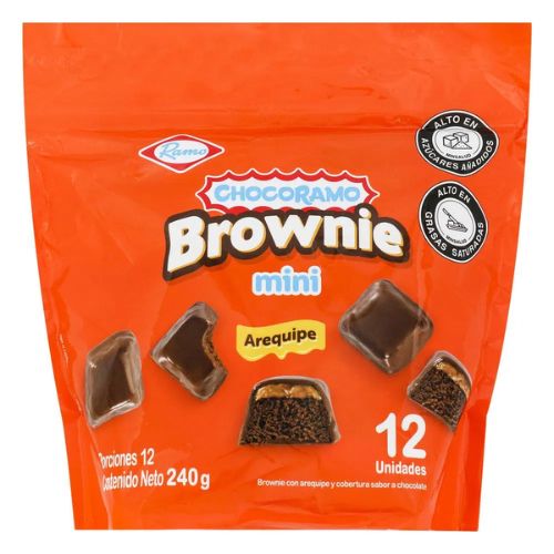 Mini Brownie Arequipe Chocoramo snack 240gr - 12unid