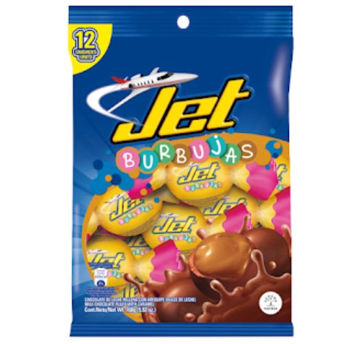 Burbujas de Chocolate Jet 12 Unidades 168gr Snack