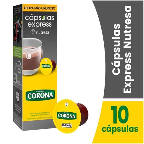 Chocolate Corona Pods Capsules Corona Expresso Caps Resealable Sweet Chocolate No Cholesterol or Trans-Fat Delicious On-The-Go Treat Chocolate Corona Capsulas food