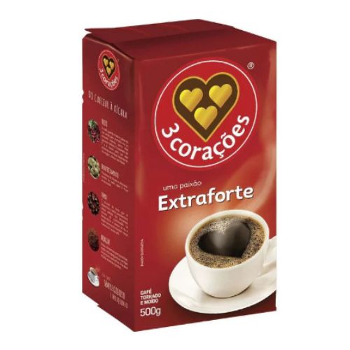 Extra Strong Coffee 3 Corações 500g / Café Extraforte 3 Corações 500g food