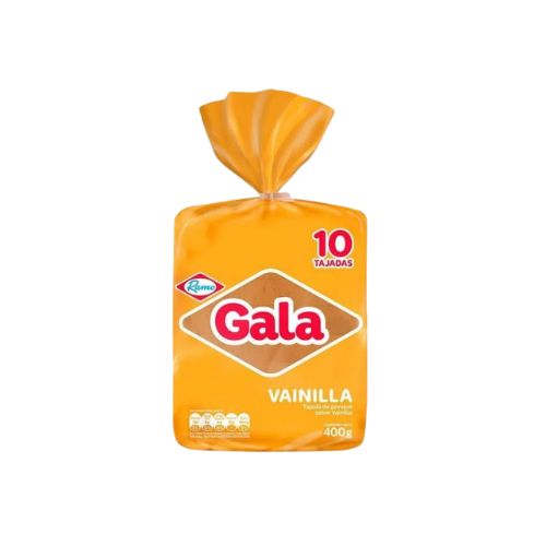 Ponque Gala block vanilla x10 slices - 14.10oz food
