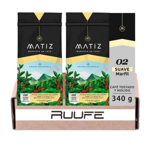 Matiz Colombian Light Coffee (2 Pack) Matiz Cafe Colombiano Suave roasted and ground coffee