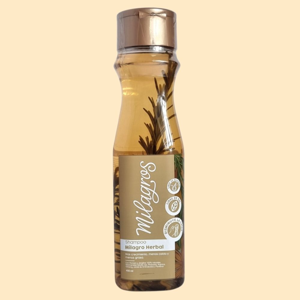 Milagros herbal shampoo, Milagros emergency hair treatment and Milagros fruit-based treatment (3 pack)