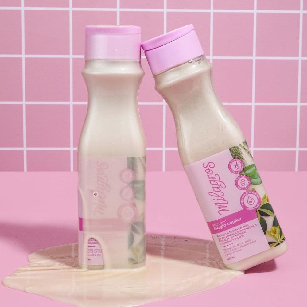Milagros Shampoo Magia Capilar Ideal para crecimiento y restaura la elasticidad del cabello - 450ml (2 pack)