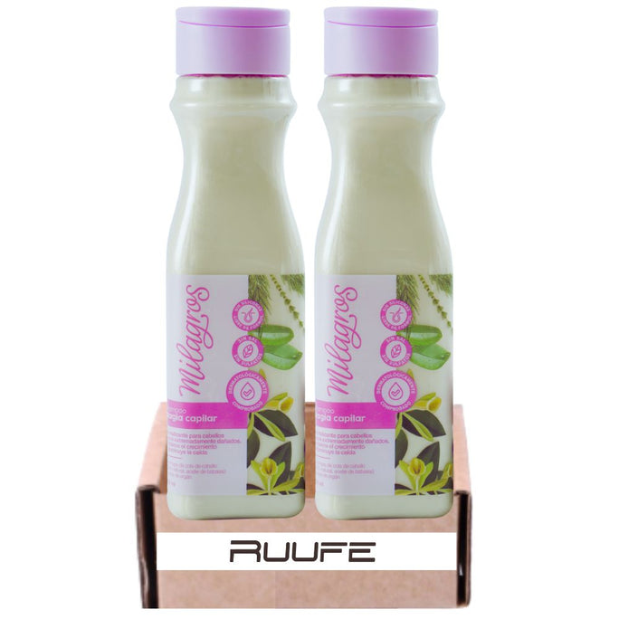 Milagros Shampoo (2 pack) Shampoo Milagros Magia Capilar Colombia disenada ideal para crecimiento y restaura la elasticidad del cabello milagros shampoo magia capilar