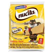 Nucita Wafer (Pck of 8) a Colombian Snack Columbian Candy Colombian Food Online colombian food store Mekato colombiano Dulce colombiano