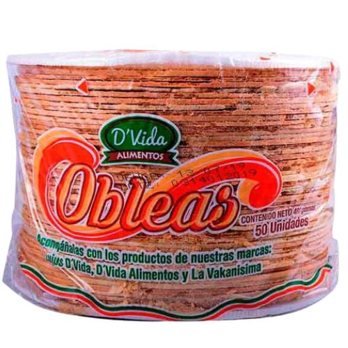 Obleas flour wafers pack of 50 - Obleas mexicanas obleas colombianas