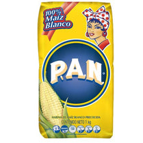 P.A.N. White Corn Meal – Pre-cooked Gluten Free and Kosher Flour for Arepas, 2 pounds pack - 1 Kilogram food