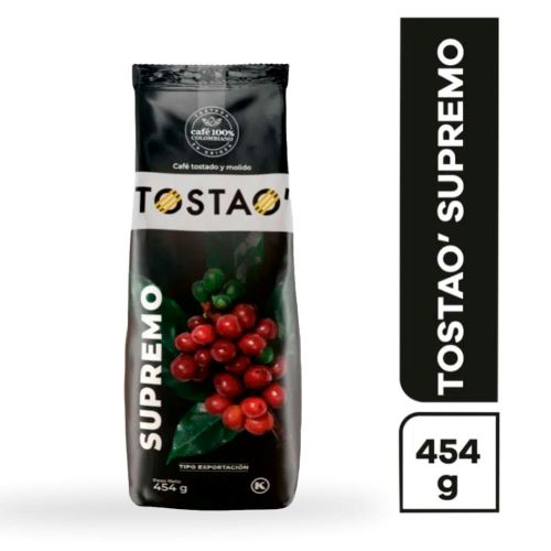 Tostao colombian coffee Supremo Tostao Cafe Colombiano Supremo roasted and ground coffee Strong Colombian Coffee